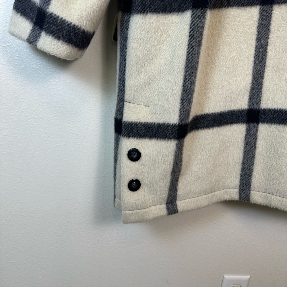 DALE DRESSIN For Paul Levy Designs Plaid Double-Breasted Women's Wool Coat - Picture 7 of 10